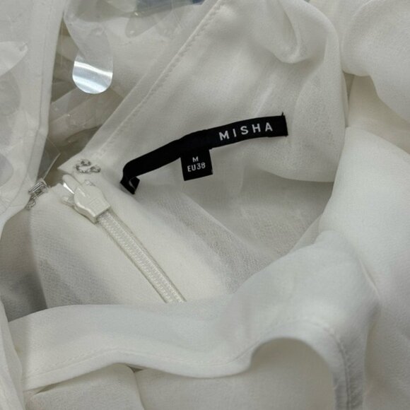 🆕 MISHA COLLECTION 🧿 NWOT The Sapphire Sequins Mini Dress, Ivory Sz M US 6 - Picture 15 of 16